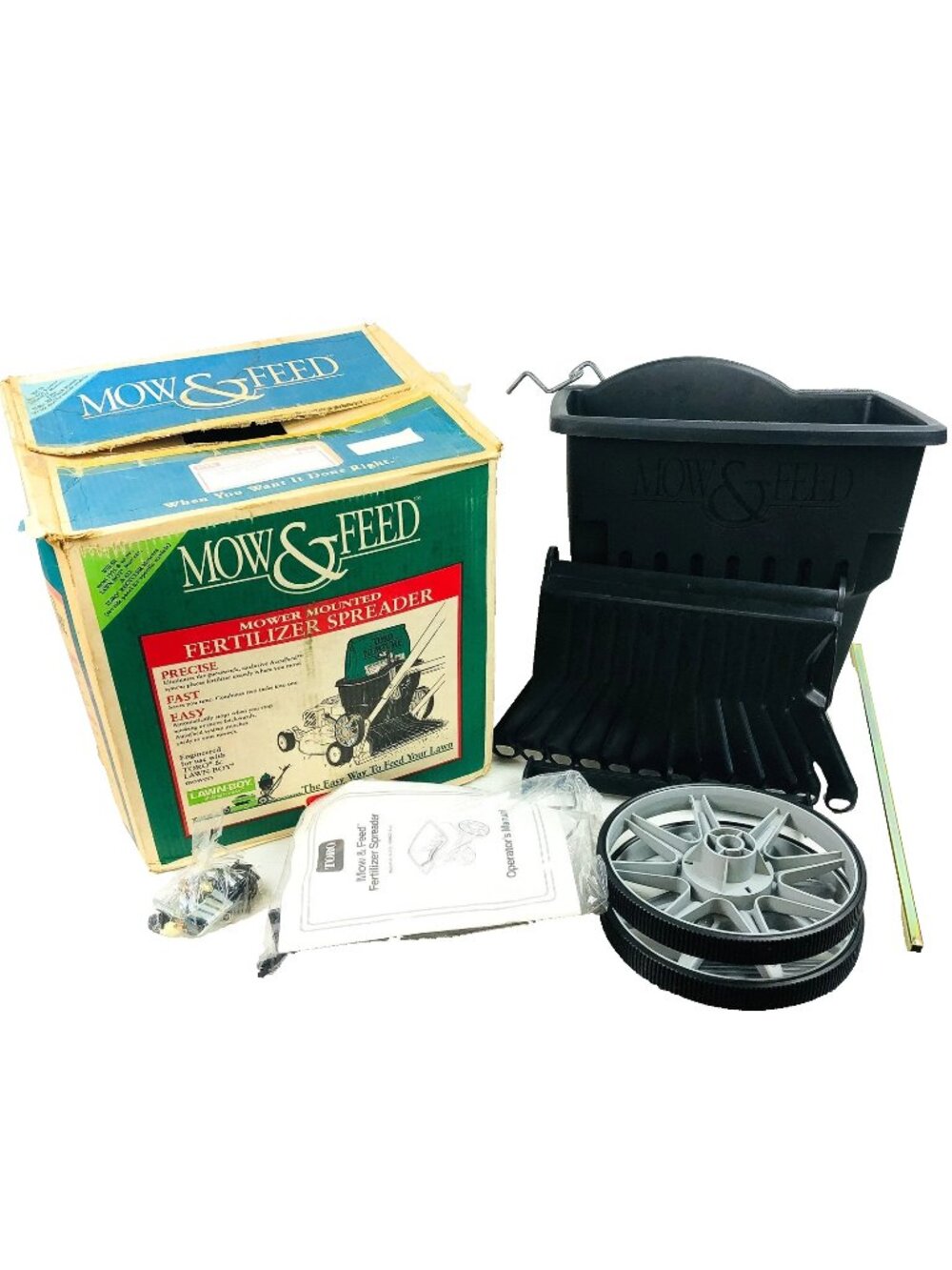 Mow and Feed Fertilizer Spreader 52070 Mower Mounted for Use with Lawn-Boy X